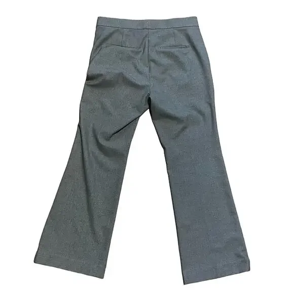 Ann Taylor Black White Herringbone Wide Leg Dress Pants 12 - Picture 6 of 6